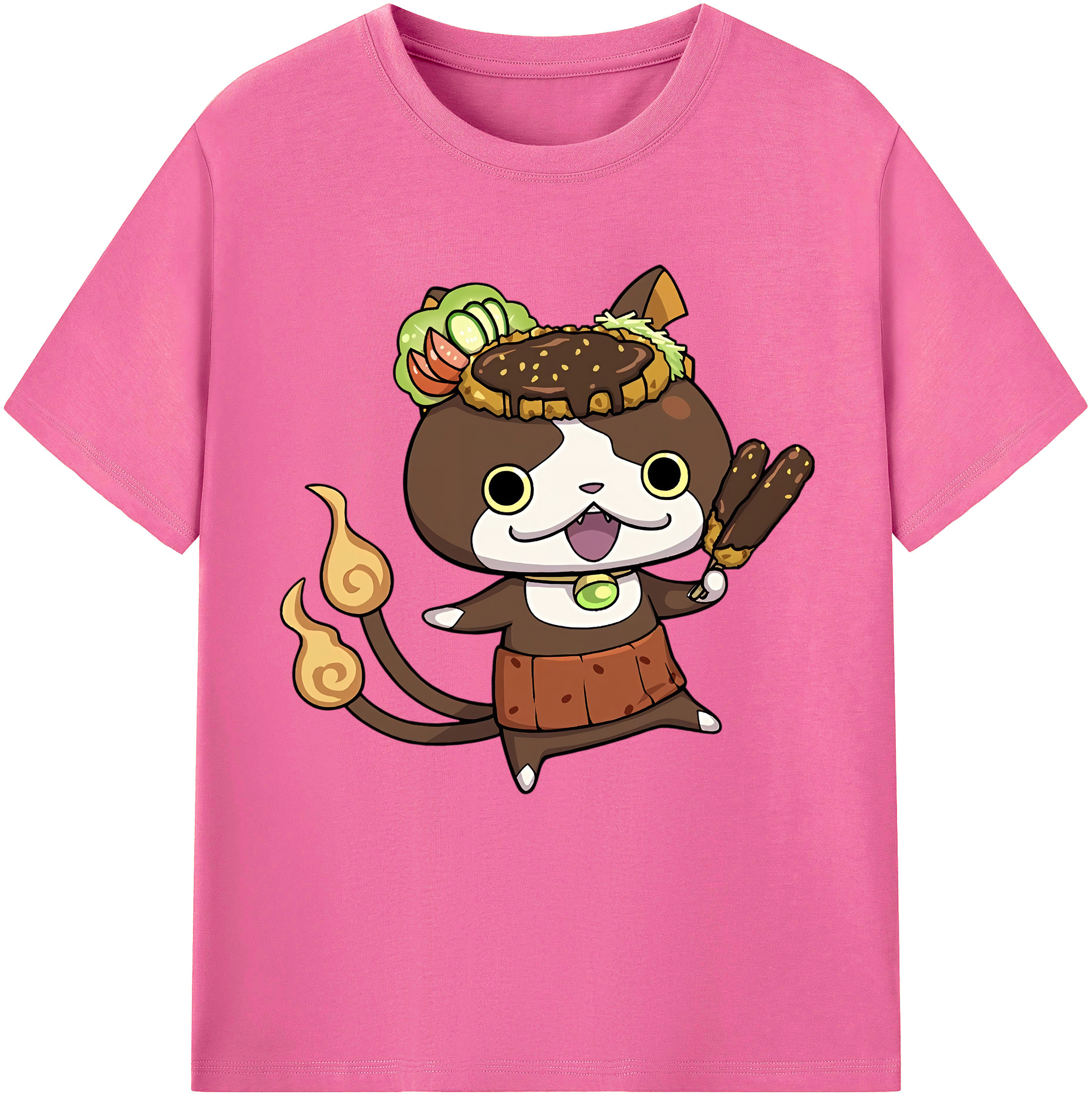 （画像用） 妖怪ウォッチ Yo-kai Watch レディースカジュアルプリントTシャツ（綿100％）